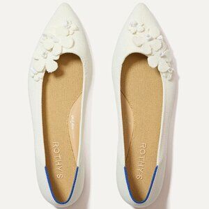 Rothy's The Petal Point II - White - 7.5